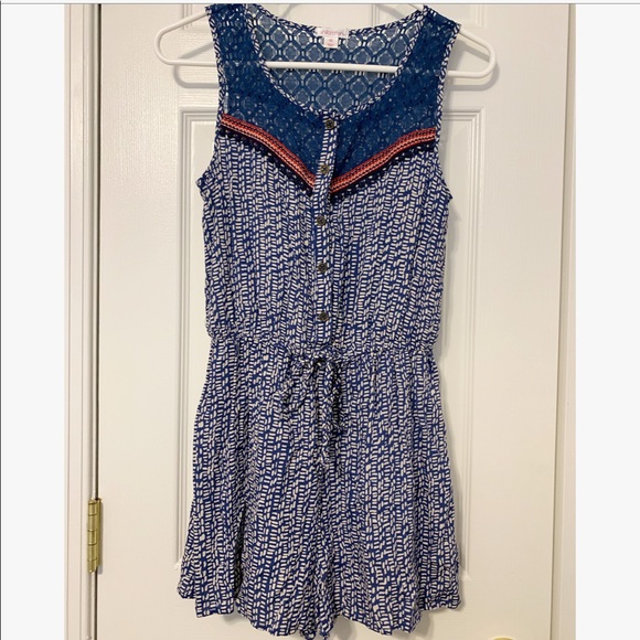Xhilaration Dresses & Skirts - NWOT Navy Lacy Romper